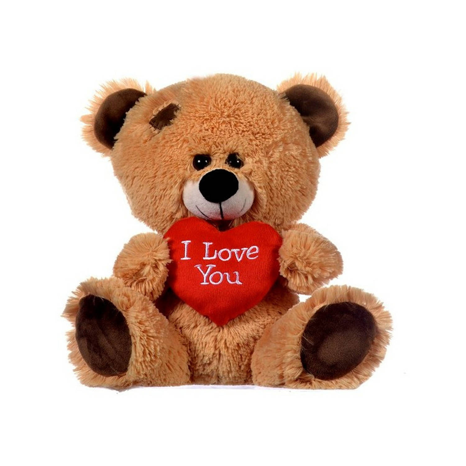 kader morfine Technologie Pluche knuffel Valentijn I Love You bruin beertje 20 cm - Knuffelberen |  Blokker