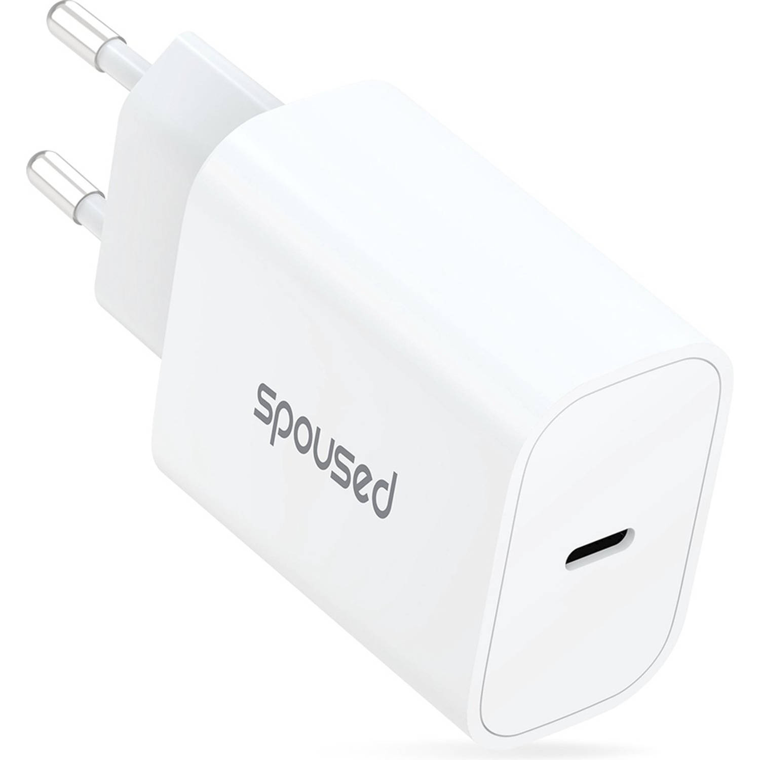 Spoused Snellader iPhone & Samsung - USB C Adapter 20W - iPhone oplader - Samsung Oplader