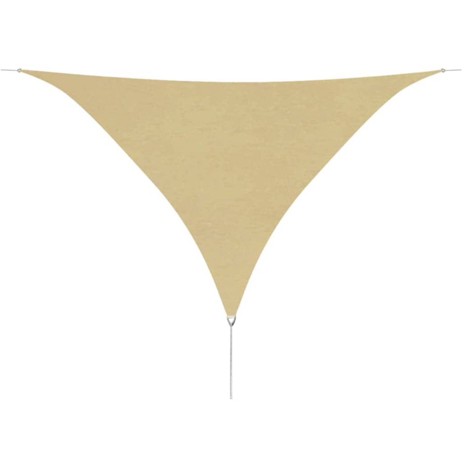 vidaXL Zonnescherm beige driehoekig 3,6x3,6x3,6 m oxfordtextiel