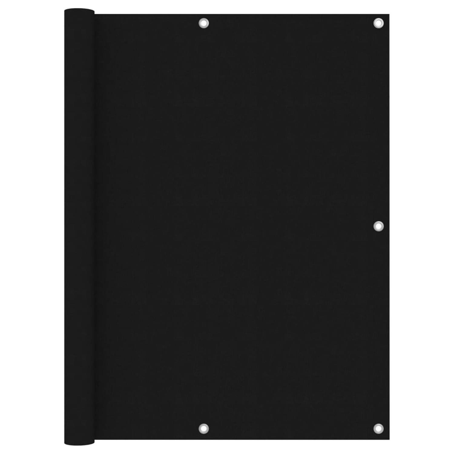 vidaXL Balkonscherm 120x500 cm oxford stof zwart