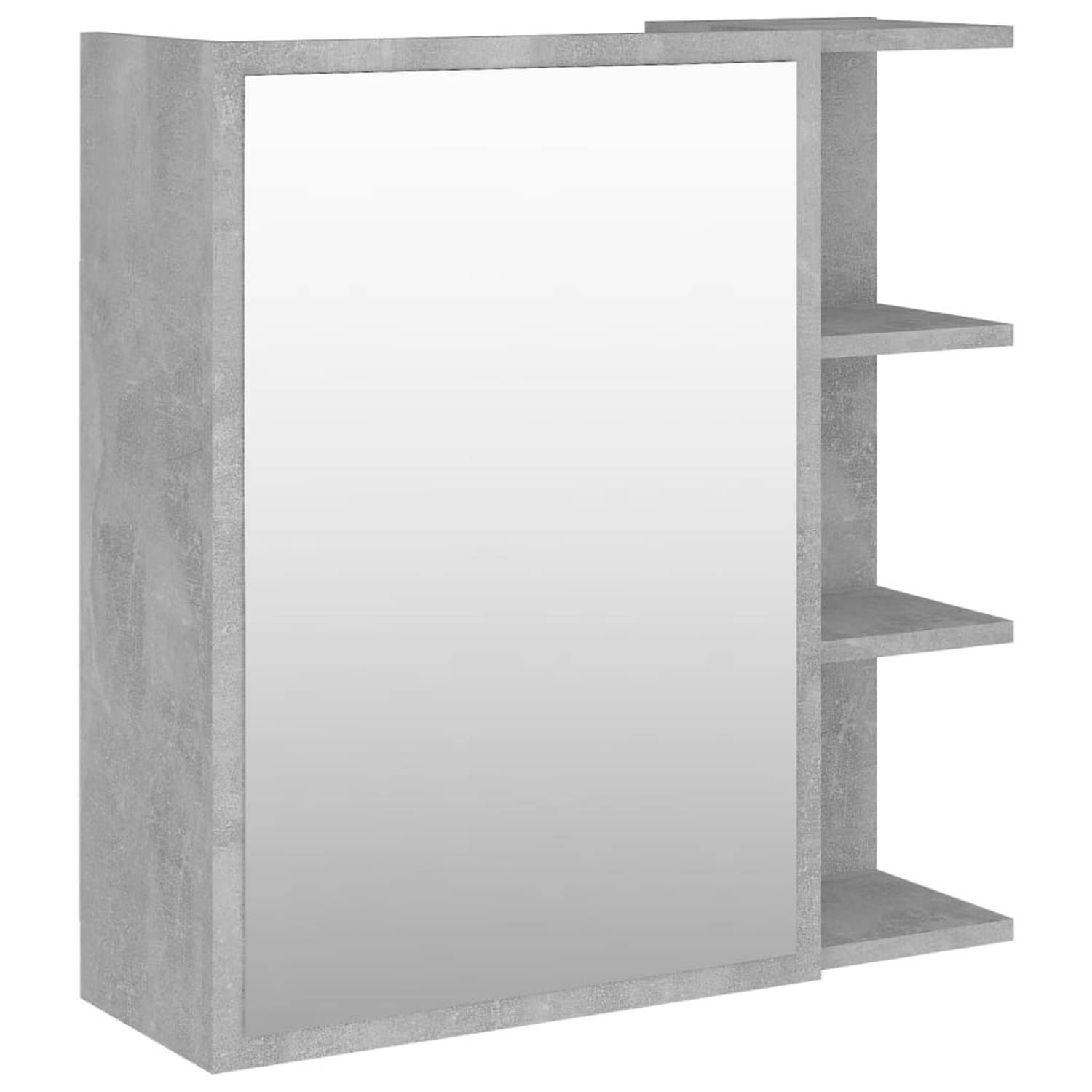 vidaXL Badkamerspiegelkast 62,5x20,5x64 cm spaanplaat betongrijs