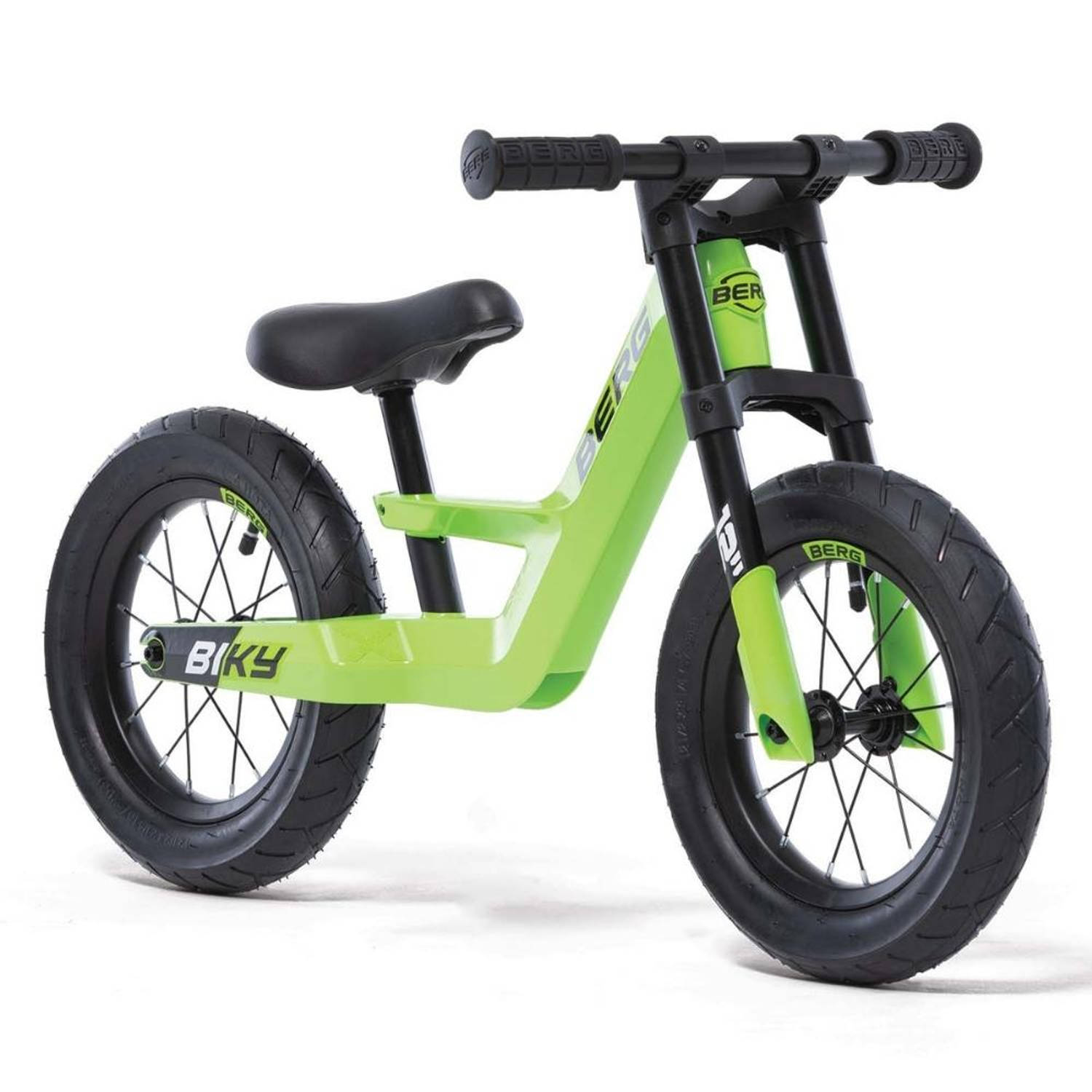 BERG Biky City Loopfiets - Groen - Lichtgewicht frame van magnesium - 2 tot 5 jaar