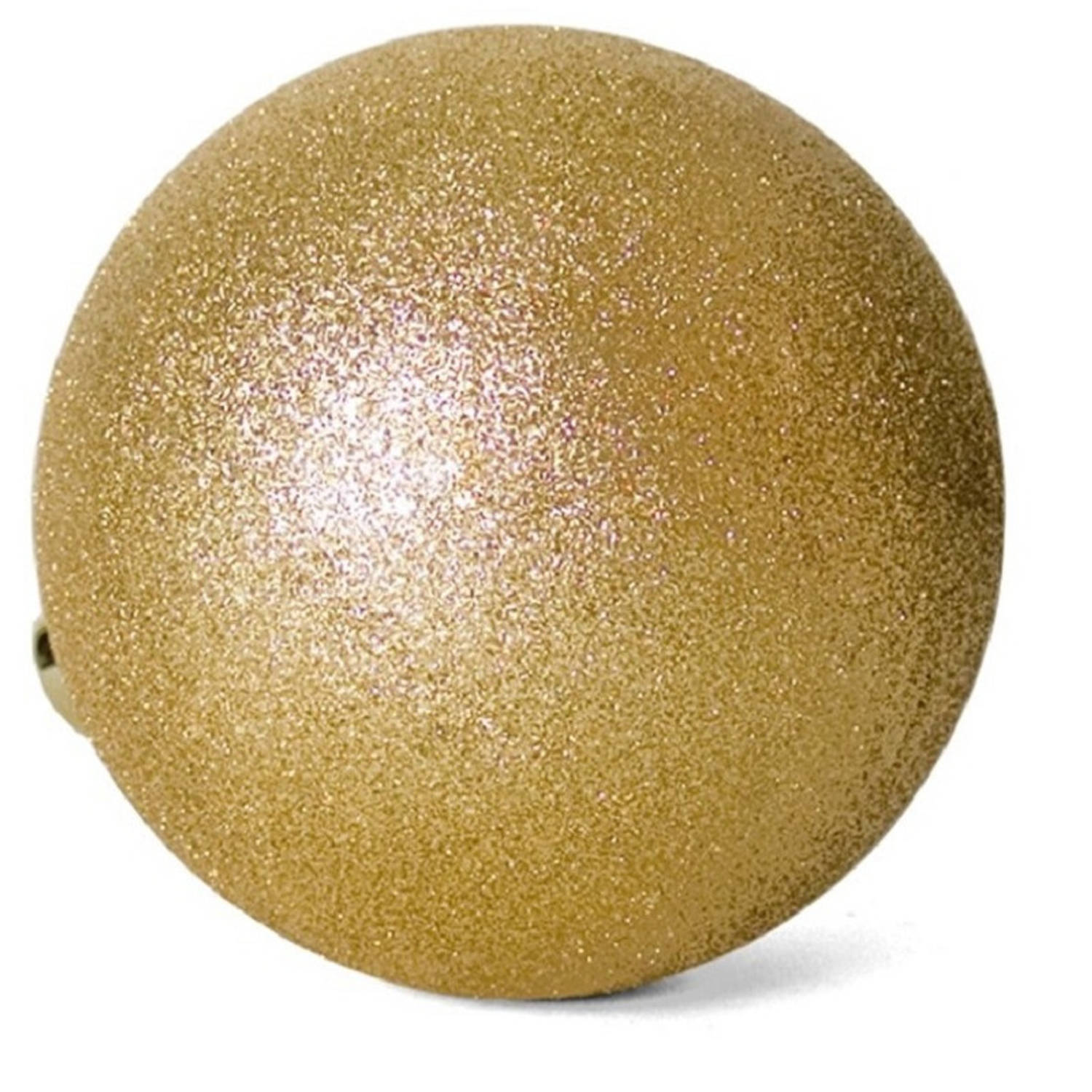 Grote kerstballen goud glitters kunststof 15 cm - Kerstbal