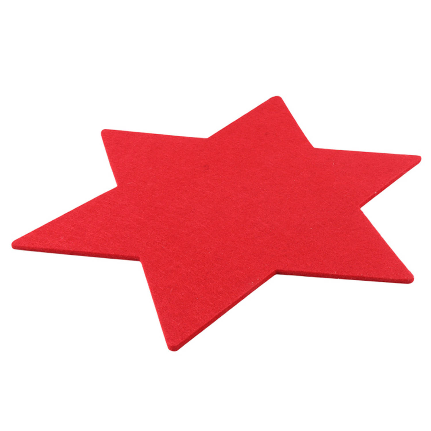 1x stuks ster vormige placemats rood 25 cm van kunststof Placemats