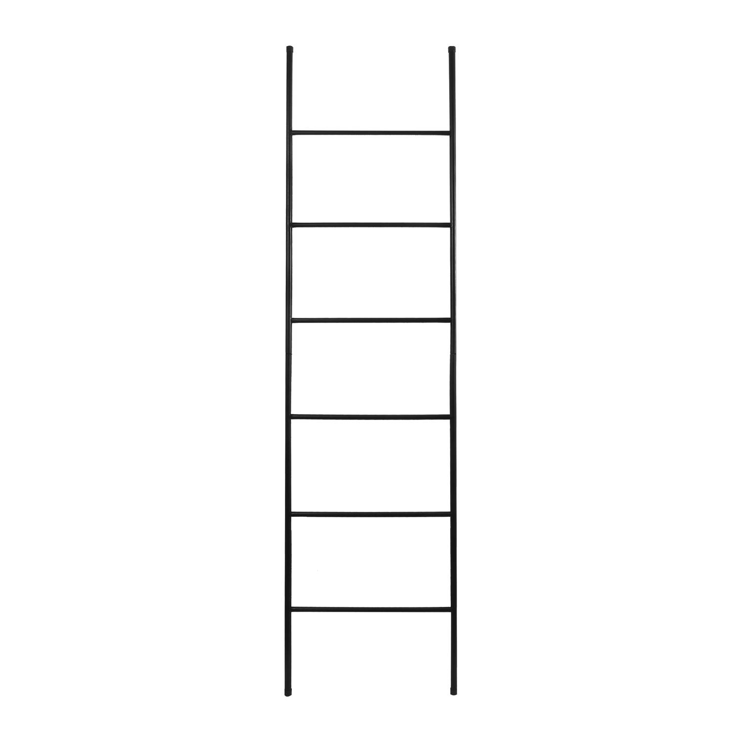 QUVIO Decoratieve ladder 171 x 41,5 cm Ijzer Zwart