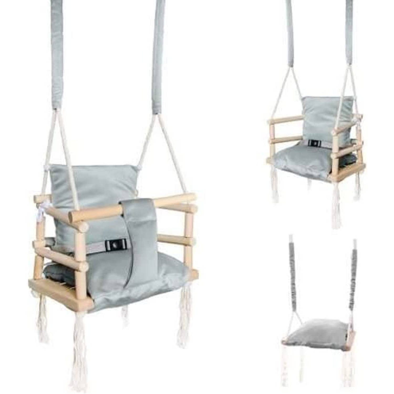 Baby Schommel Binnen Baby Swing Seat Plafondhanger 3 In 1 Grijs
