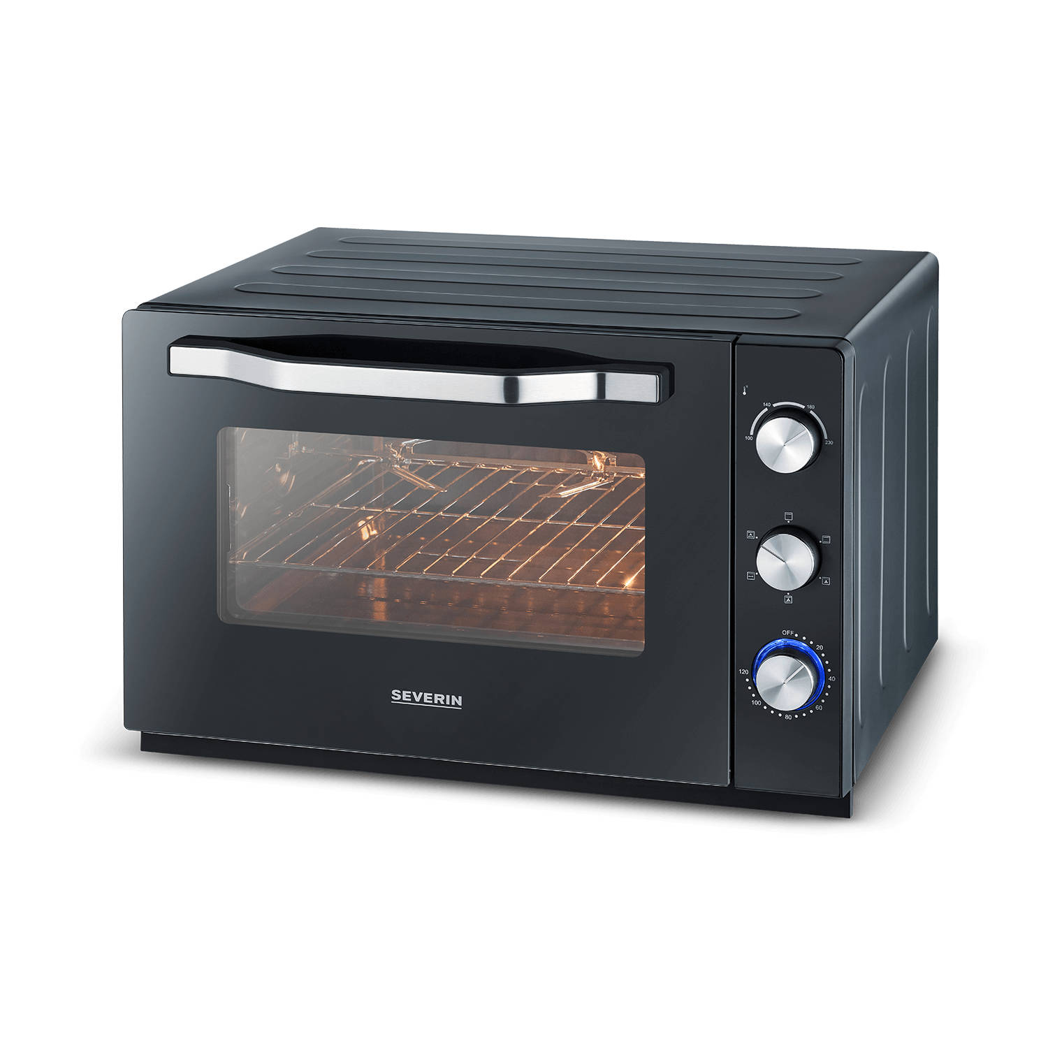 Severin 2073 Mini-oven Timerfunctie, Grillfunctie, Met pizzasteen 60 l