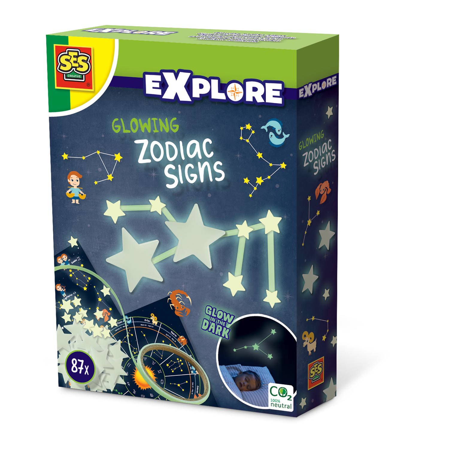 SES - Explore - Glowing sterrenbeelden - glow in the dark sterren en tape