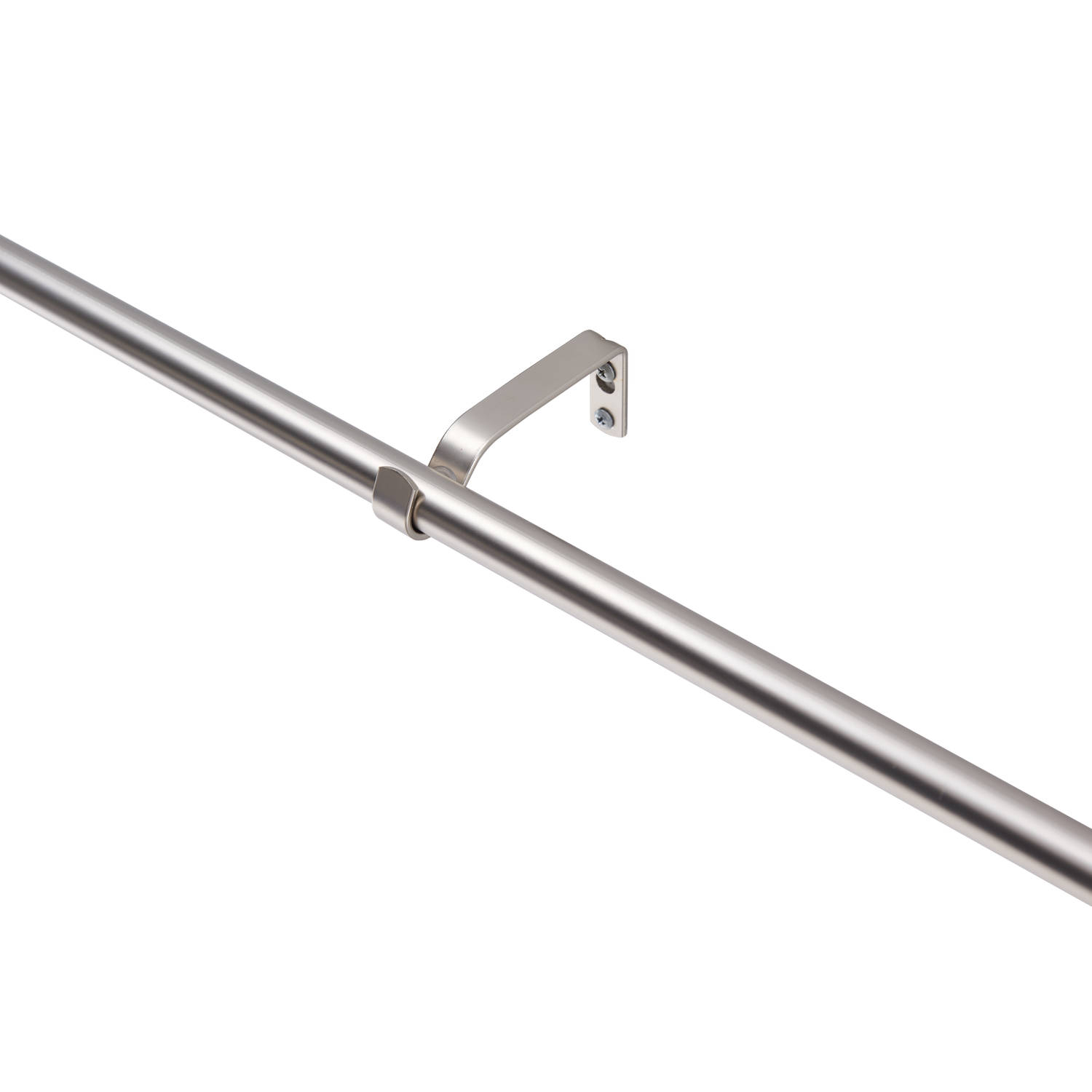 ACAZA Uitschuifbare Gordijnroede voor Gordijn Aanpasbare Gordijnrail Stang van 90-170 cm Zilver