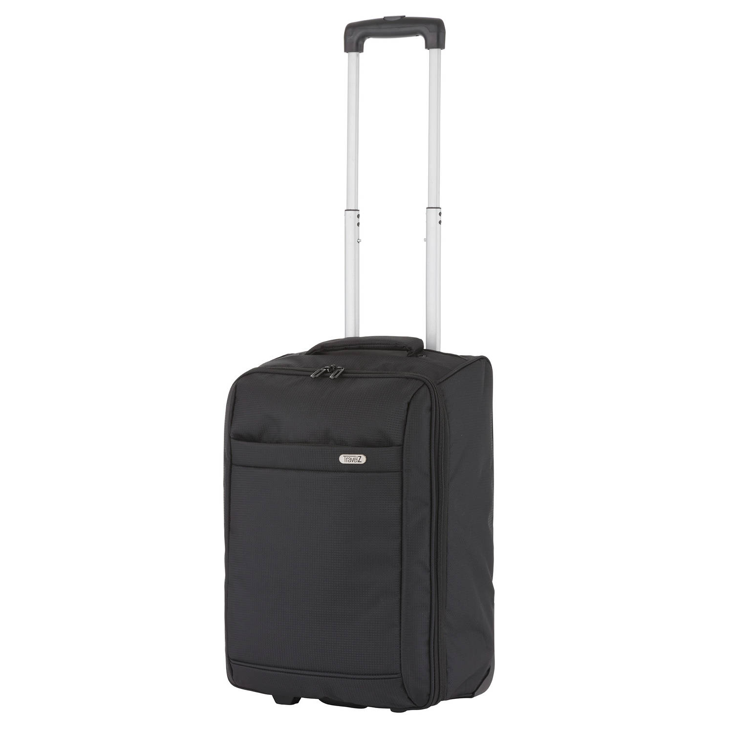 TravelZ Handbagage 42cm Underseat - Handbagagekoffer opvouwbaar 1,5kg - Ultralicht - 2 wiel - Zwart