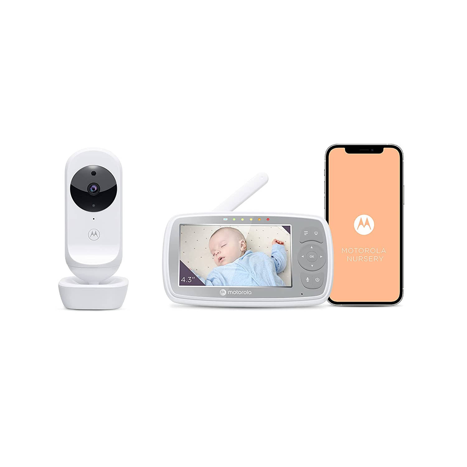 Motorola Vm44 Connect Wi-fi Babyfoon Met Camera En App Hd Videostreaming Nachtzicht Vele Functies