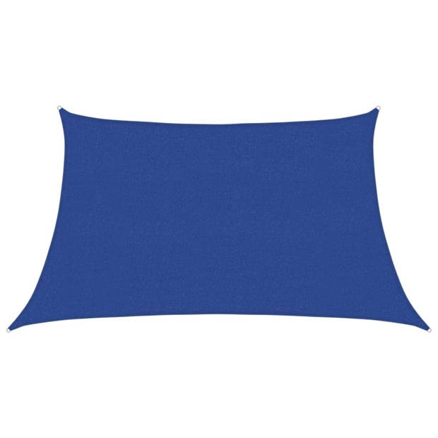 vidaXL Zonnezeil 160 g/m² 3/4x2 m HDPE blauw