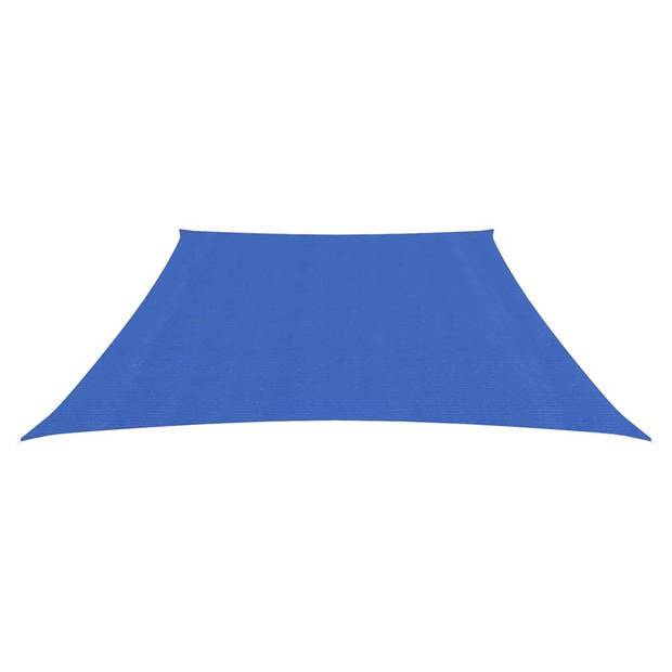 vidaXL Zonnezeil 160 g/m² 3/4x2 m HDPE blauw