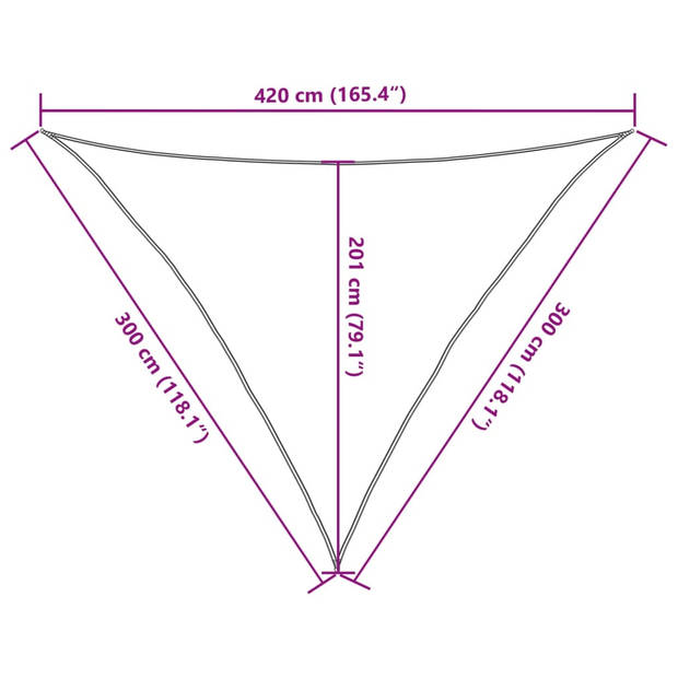 vidaXL Zonnezeil 160 g/m² 3x3x4,2 m HDPE lichtgroen