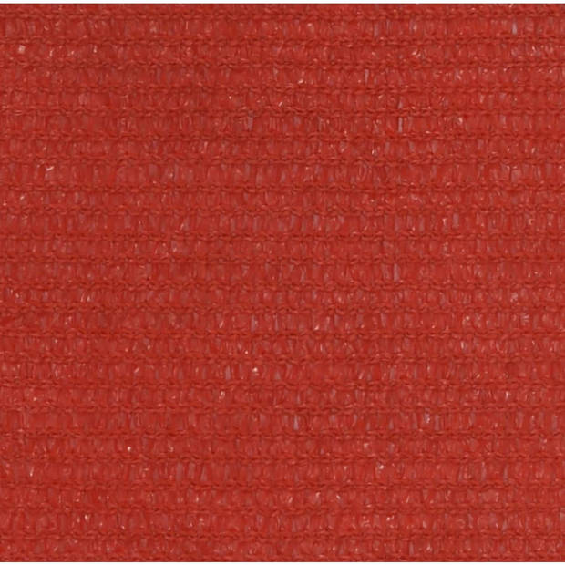 vidaXL Zonnezeil 160 g/m² 2x5 m HDPE rood