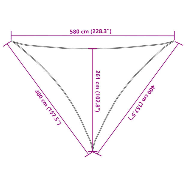 vidaXL Zonnezeil 160 g/m² 4x4x5,8 m HDPE lichtgroen