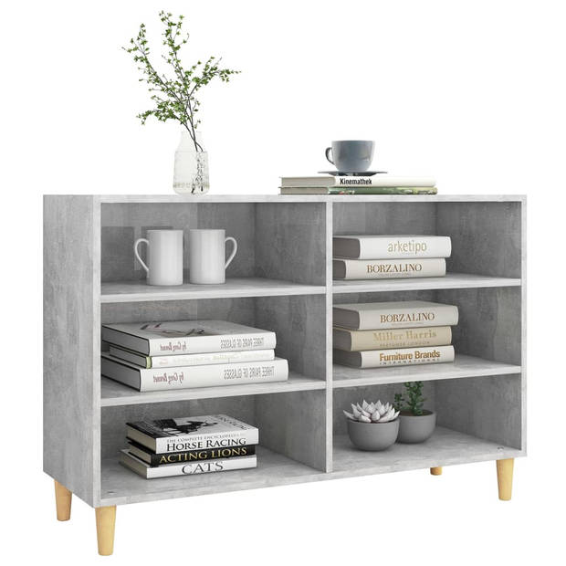 The Living Store Dressoir Scandinavische Stijl - 103.5 x 35 x 70 cm - Betongrijs