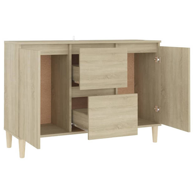 vidaXL Dressoir 101x35x70 cm bewerkt hout sonoma eikenkleurig