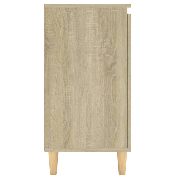 vidaXL Dressoir met houten poten 60x35x70 cm bewerkt hout sonoma eiken