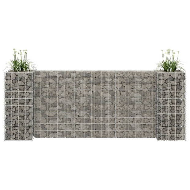 vidaXL Gabion plantenbak H-vormig 260x40x100 cm staaldraad