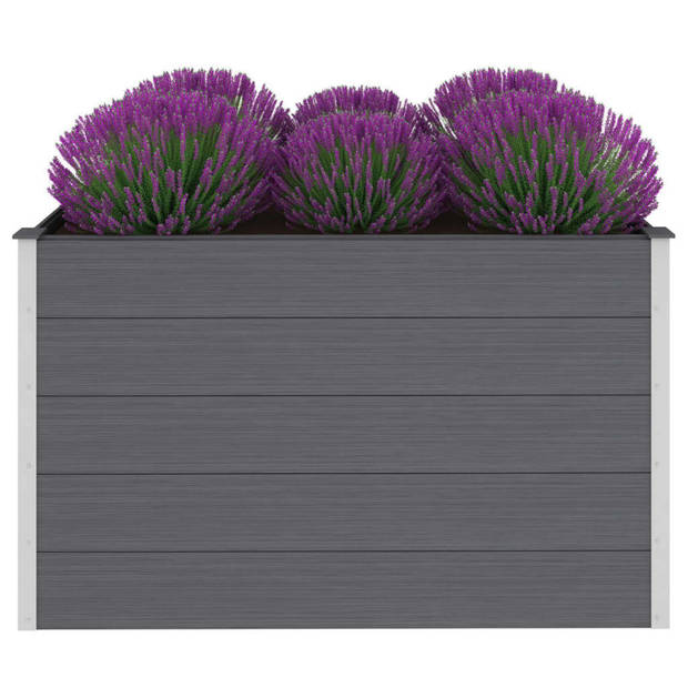 vidaXL Plantenbak verhoogd 150x100x91 cm HKC grijs