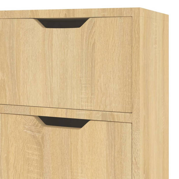 vidaXL Dressoir 90x30x72 cm bewerkt hout sonoma eikenkleurig