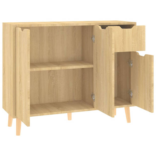 vidaXL Dressoir 90x30x72 cm bewerkt hout sonoma eikenkleurig