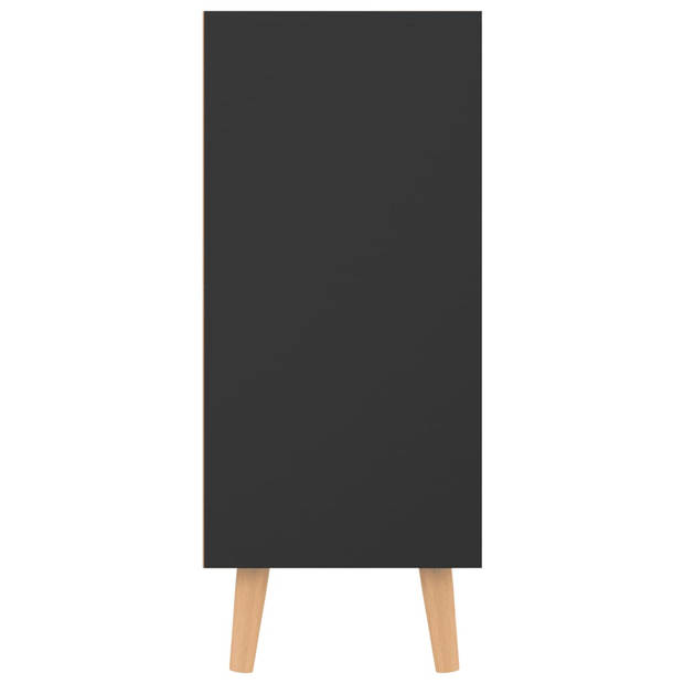 The Living Store Dressoir - Hoogglans zwart - 90 x 30 x 72 cm - spaanplaat