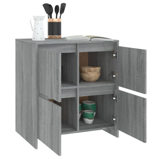 The Living Store Dressoir - Sonoma Eiken - 70x41x75 cm - 4 Deuren