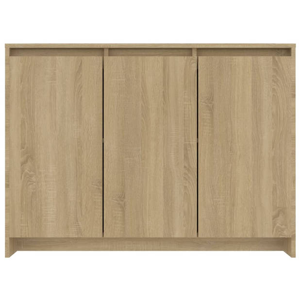 The Living Store Dressoir - Sonoma Eiken - 102 x 33 x 75 cm - 3 Deuren