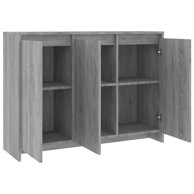 vidaXL Dressoir 102x33x75 cm bewerkt hout grijs sonoma eikenkleurig