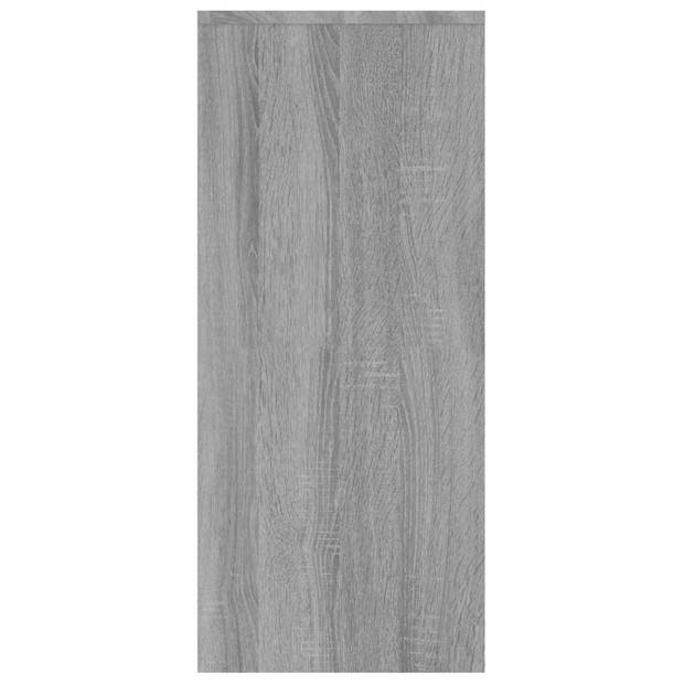 vidaXL Dressoir 102x33x75 cm bewerkt hout grijs sonoma eikenkleurig