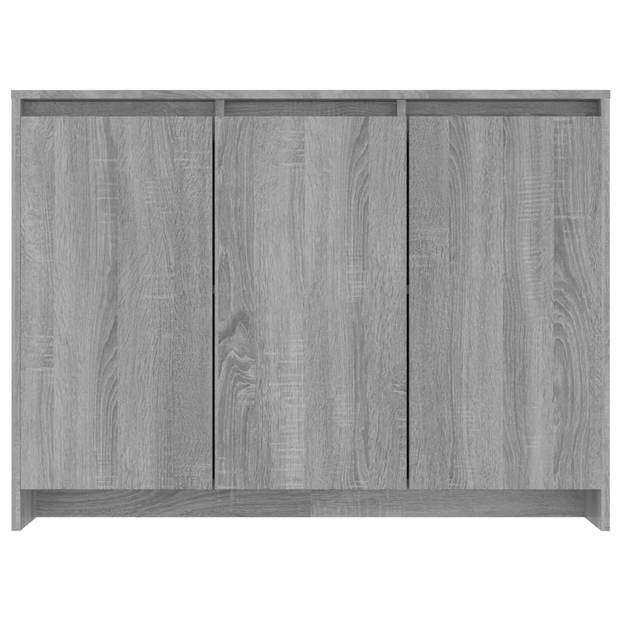 vidaXL Dressoir 102x33x75 cm bewerkt hout grijs sonoma eikenkleurig