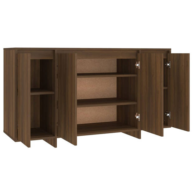 vidaXL Dressoir 135x41x75 cm bewerkt hout bruin eikenkleur