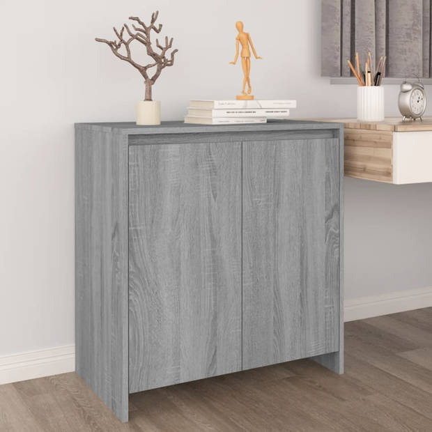 The Living Store Dressoir - Grijs Sonoma Eiken - 70 x 41 x 75 cm - Montage vereist