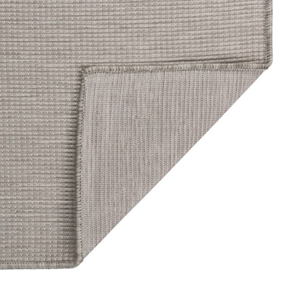 vidaXL Buitenkleed platgeweven 160x230 cm taupe