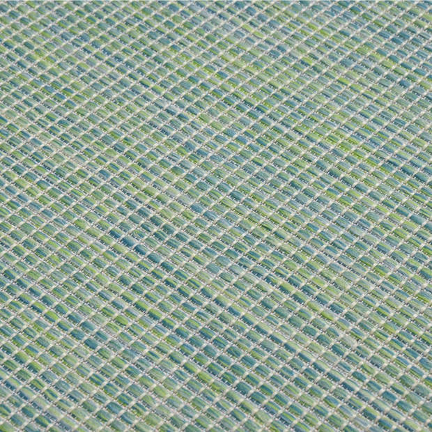 vidaXL Buitenkleed platgeweven 100x200 cm turquoise