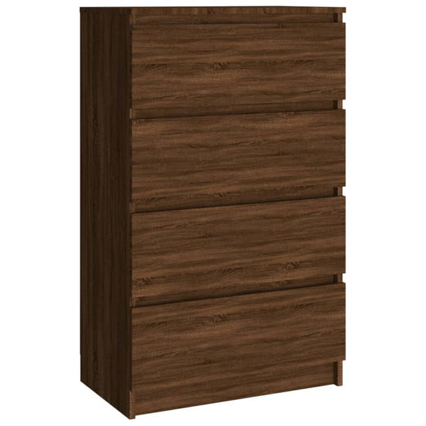 vidaXL Dressoir 60x35x98,5 cm bewerkt hout bruin eikenkleur