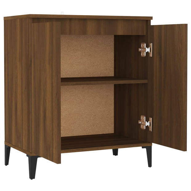 The Living Store Dressoir Vintage Bruineiken - 60 x 35 x 70 cm - Ruime opbergruimte