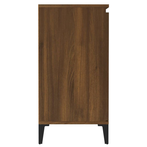 The Living Store Dressoir Vintage Bruineiken - 60 x 35 x 70 cm - Ruime opbergruimte