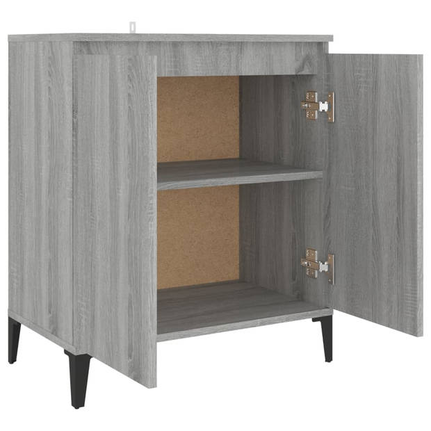 The Living Store Dressoir Minimalistisch Grijs Sonoma Eiken - 60 x 35 x 70 cm - Bewerkt hout