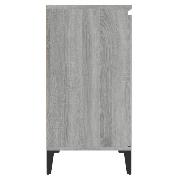 vidaXL Dressoir 60x35x70 cm bewerkt hout grijs sonoma eikenkleurig