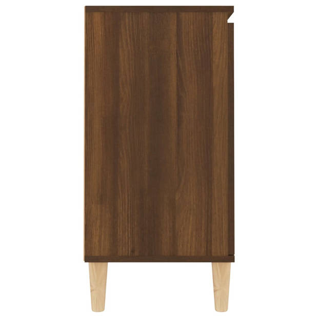 The Living Store Dressoir Bruineiken - 103.5 x 35 x 70 cm - met 2 lades en 2 deuren