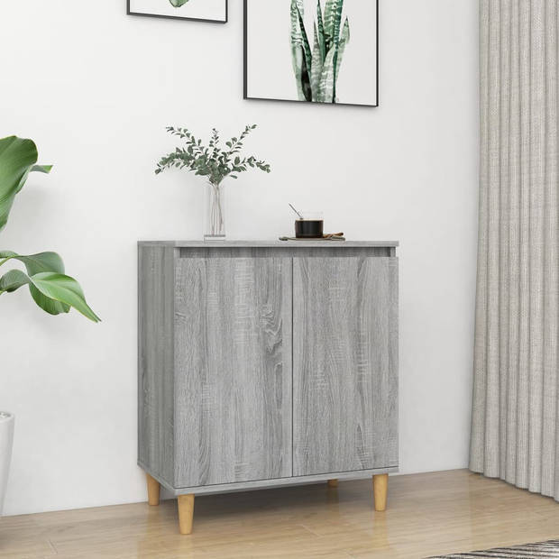 The Living Store Dressoir - Minimalistisch Grijs Sonoma Eiken - 60 x 35 x 70 cm - Opbergruimte - Multifunctioneel