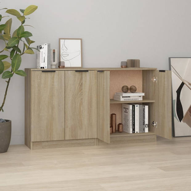 The Living Store Dressoir Sonoma Eiken - 60 x 30 x 70 cm - Bewerkt Hout