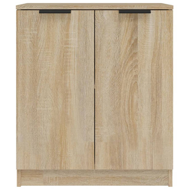 vidaXL Dressoirs 2 st 60x30x70 cm bewerkt hout sonoma eikenkleurig