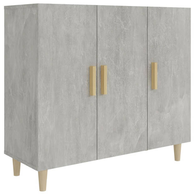 vidaXL Dressoir 90x34x80 cm bewerkt hout betongrijs