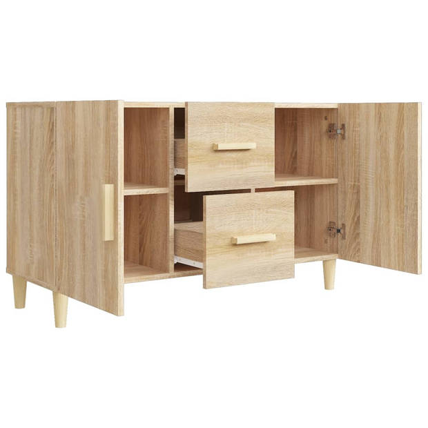 vidaXL Dressoir 100x36x60 cm bewerkt hout sonoma eikenkleurig