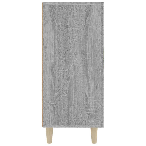 vidaXL Dressoir 90x34x80 cm bewerkt hout grijs sonoma eikenkleurig