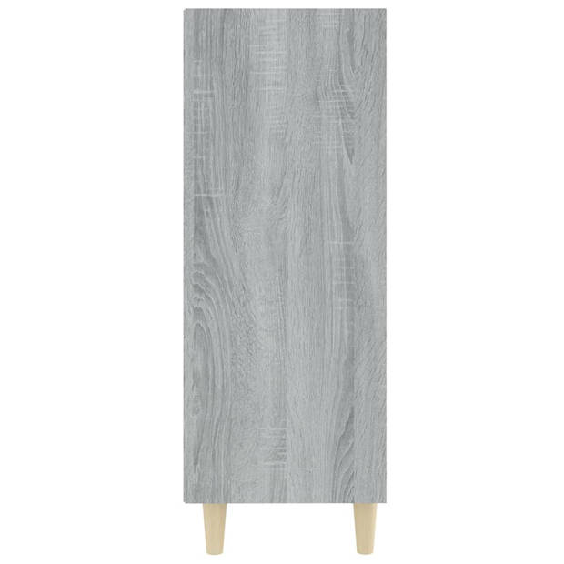 vidaXL Dressoir 69,5x32,5x90 cm bewerkt hout grijs sonoma eikenkleurig